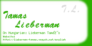 tamas lieberman business card